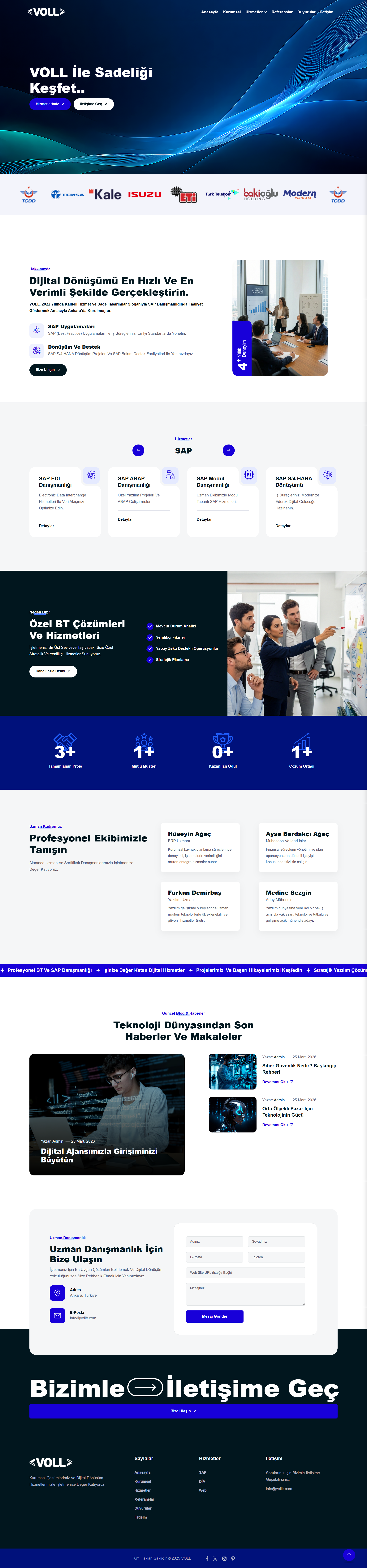 VOLL Kurumsal Web Sitesi